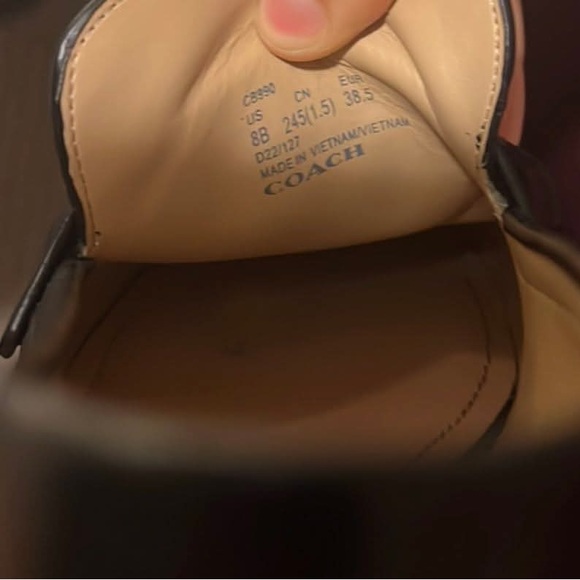 Coach Black Leather Loafers - Picture 9 of 9